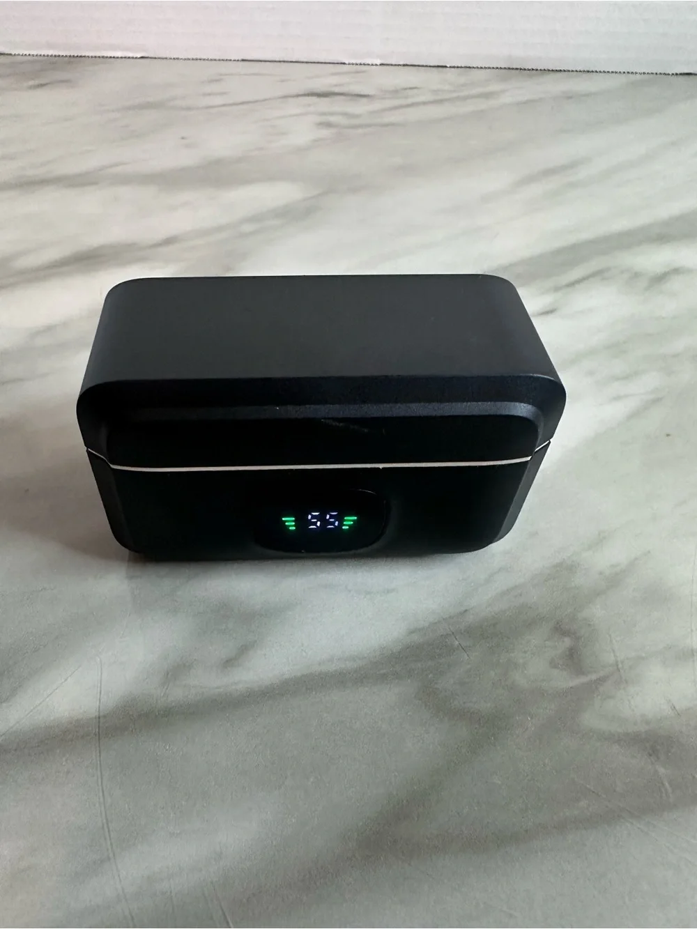 Wireless Earbud Charging Case with Three Black Earbuds